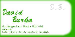 david burka business card